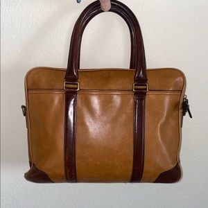*RARE* Vintage Coach 2-Tone Leather Briefcase Laptop Bag